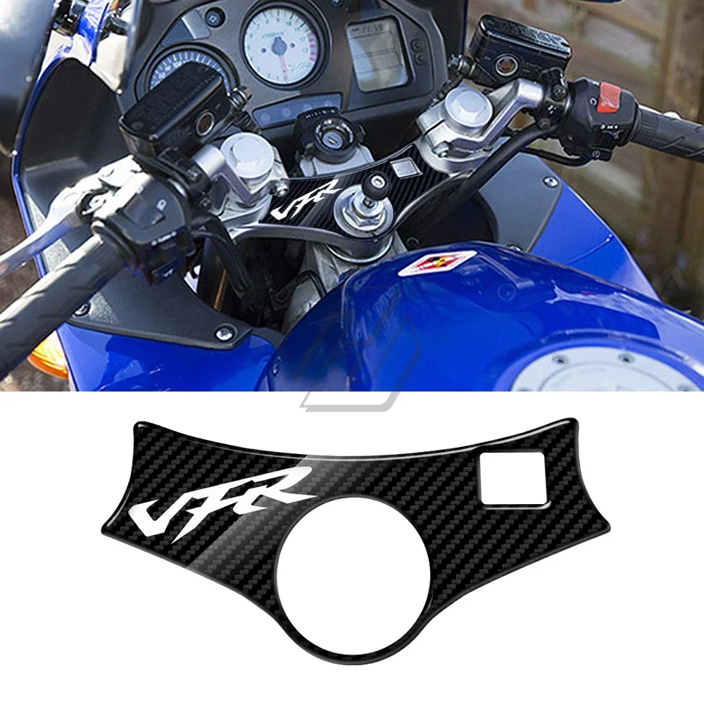3D Resin Carbon-look Upper Triple Yoke Defender for Honda VFR800 Up To 2001
