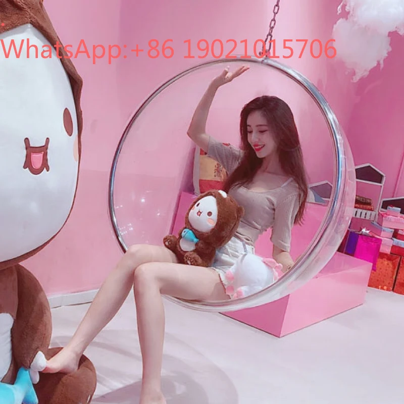 

Подвесное кресло-качели CL для дома и улицы, прозрачное, одноместное, для спальни, балкона, популярное в интернете