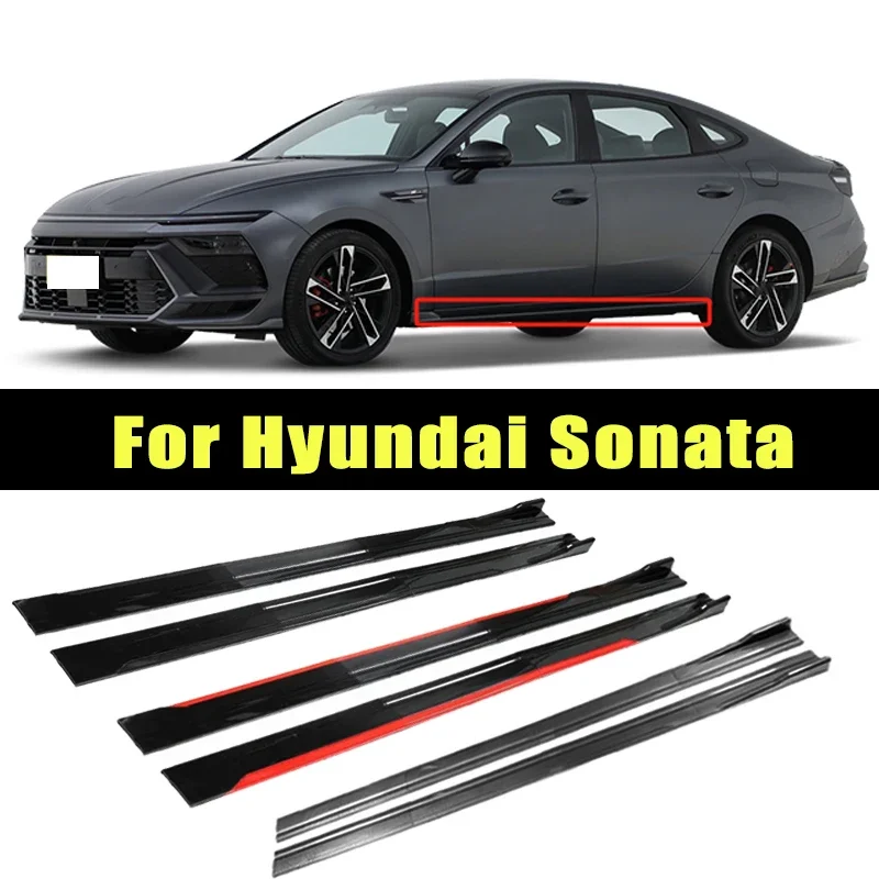 Universal 2m/2.2m Car Side Skirt Extension SplitterBumper Racing Side Wing Bumper Lip Side Spoiler For Hyundai Sonata