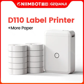 Niimbot-D110 라벨 기계, 스티커 접착 라벨 용지 롤 컬러 D110 라벨 스위치 스티커 메이커 라벨러 