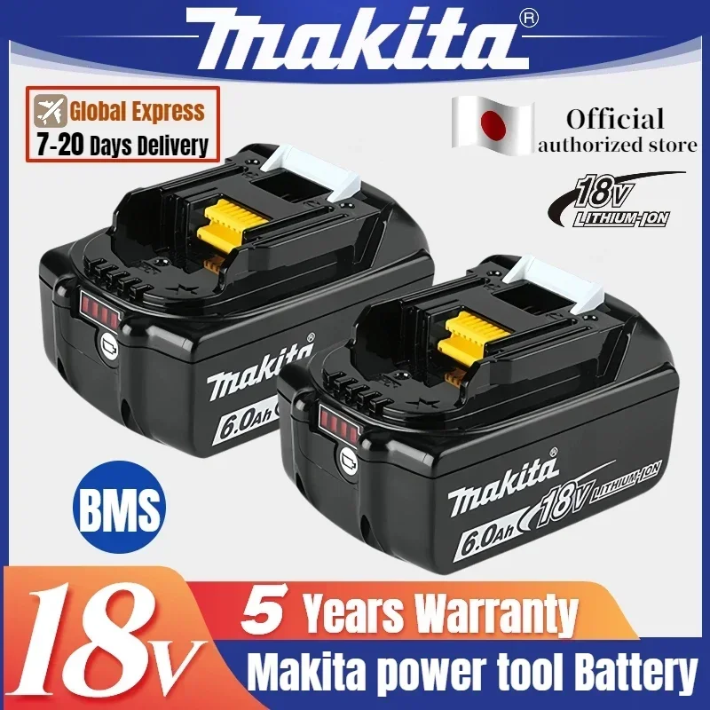 

Original 18V Makita 6.0Ah 5.0Ah Rechargeable Battery for changing Makita 18V DDF487 Electric drill LED Lithium-ion Battery