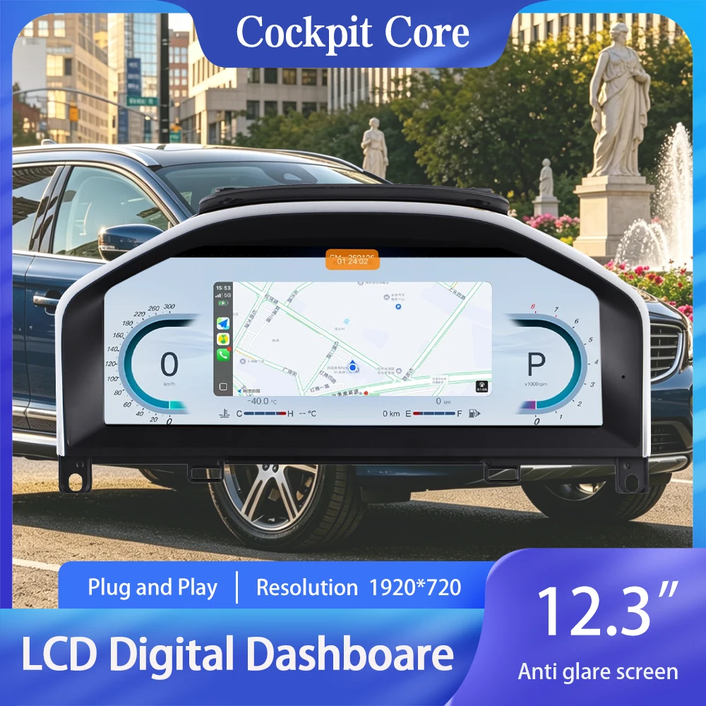 

Дисплей приборной панели для Volvo XC60 2015-2017, одометр, спидометр, виртуальная приборная панель, цифровой кластер, CarPlay, Android Auto