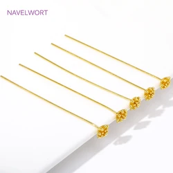 5/10Pcs 18K Gold Plated Pins Brass Stamen-Shaped Pins,Pins For Jewelry,For Jewelry Making Pins,DIY Jewelry Accessories