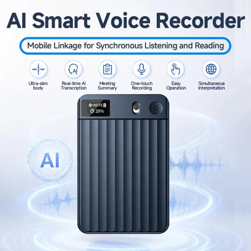 New AI Voice Recorder Magnetic Voice Recorder Device with App Control Transcribe Summarize 8GB Memory Smart Audio Recorder 2026