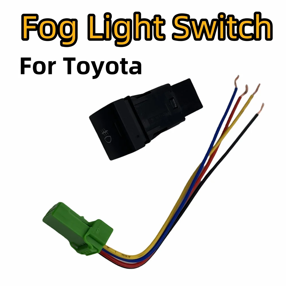 

Car styling High Quality 1PCS Fog Lights Switch Orignal Size For Toyota Camry Corolla RV4 ON-OFF Buttons Blu-ray 12V Tool