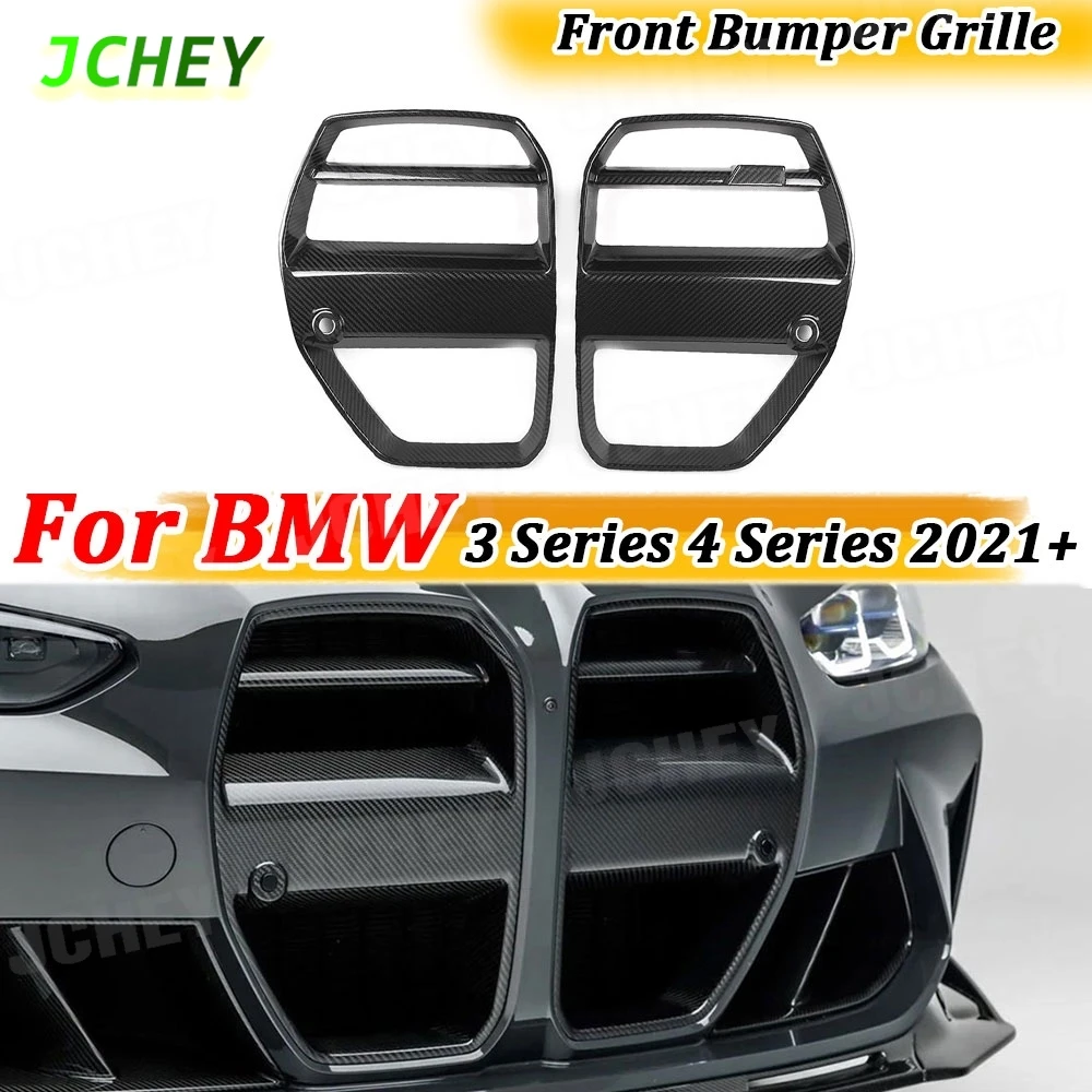 

Для BMW 3 серии G80 M3 4 серии G82 G83 M4 2021+ Решетка переднего бампера из сухого углеродного волокна Racing Grills Комплекты кузова в стиле ST