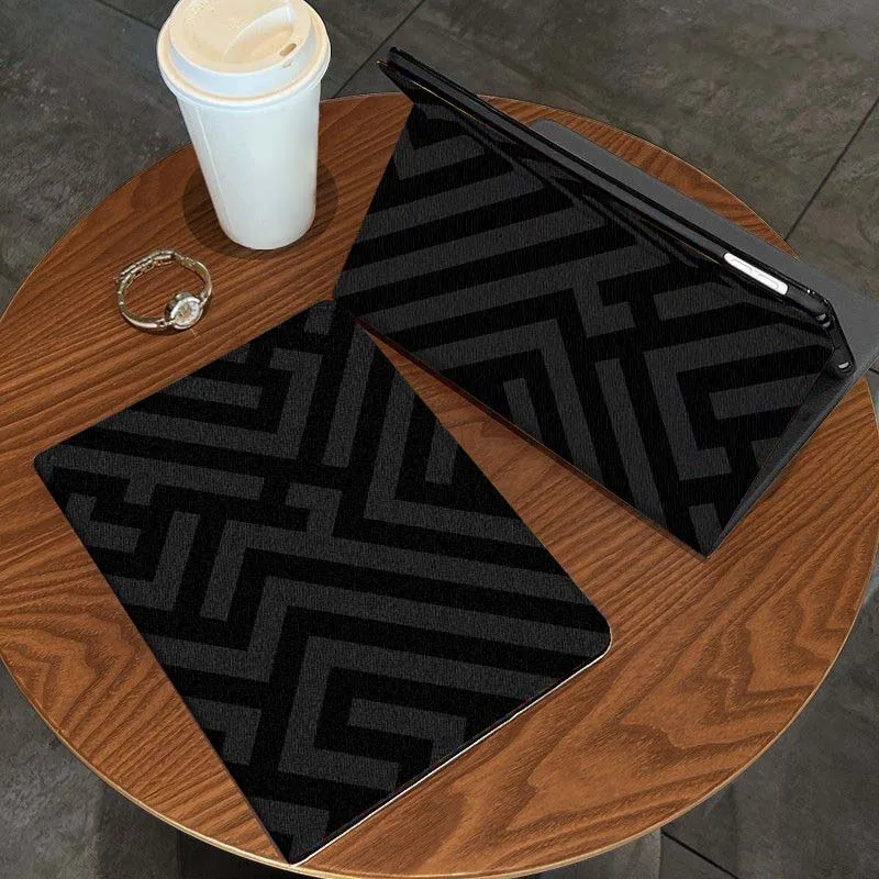 

Carbon Fiber Illustration For iPad Pro Air Mini 2 3 4 5 6 7 7th 8th 9th 10th 11th 10.2 9.7 10.5 10.9 11 13 Inch Tablet Case