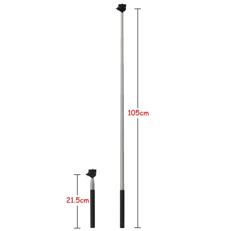 Untuk Aksesori Gopro tongkat genggam dapat diperpanjang Monopod teleskopik dudukan adaptor Tripod untuk Hero 3 + 4 SJ4000/5000/6000 xiaomi yi