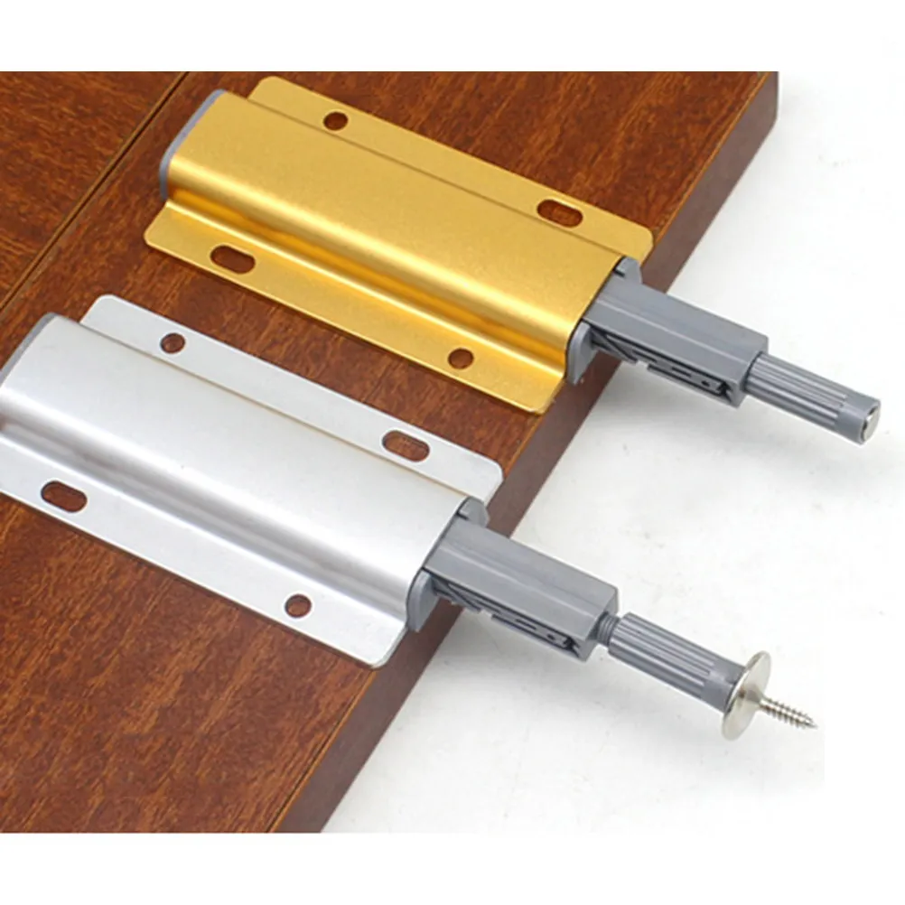 Alloy Cabinet Push Latch Quick Response System Silver Magnetic Push to Open Damper Buffer for Closet Cupboard Drawers Furniture