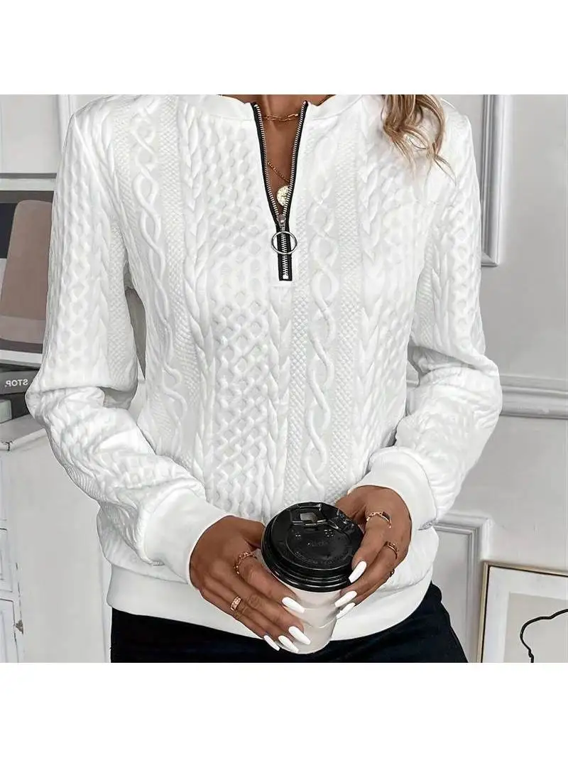 캐주얼 지퍼 여성용 풀오버 스웨트셔츠 로우 웨이스트 오트 팬츠 00% 원단 기타 브랜드 등록 상표 없음 2025 가을