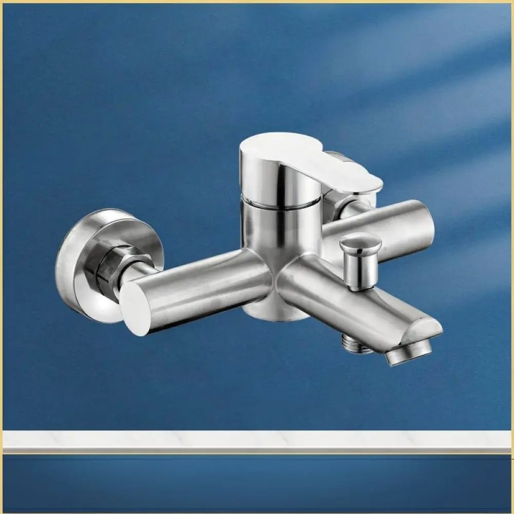Stainless Steel Concealed Shower Faucet Wall Mounted Bathroom Mixer Tap Hot Cold Water Valve Modern Brushed Finish Valve