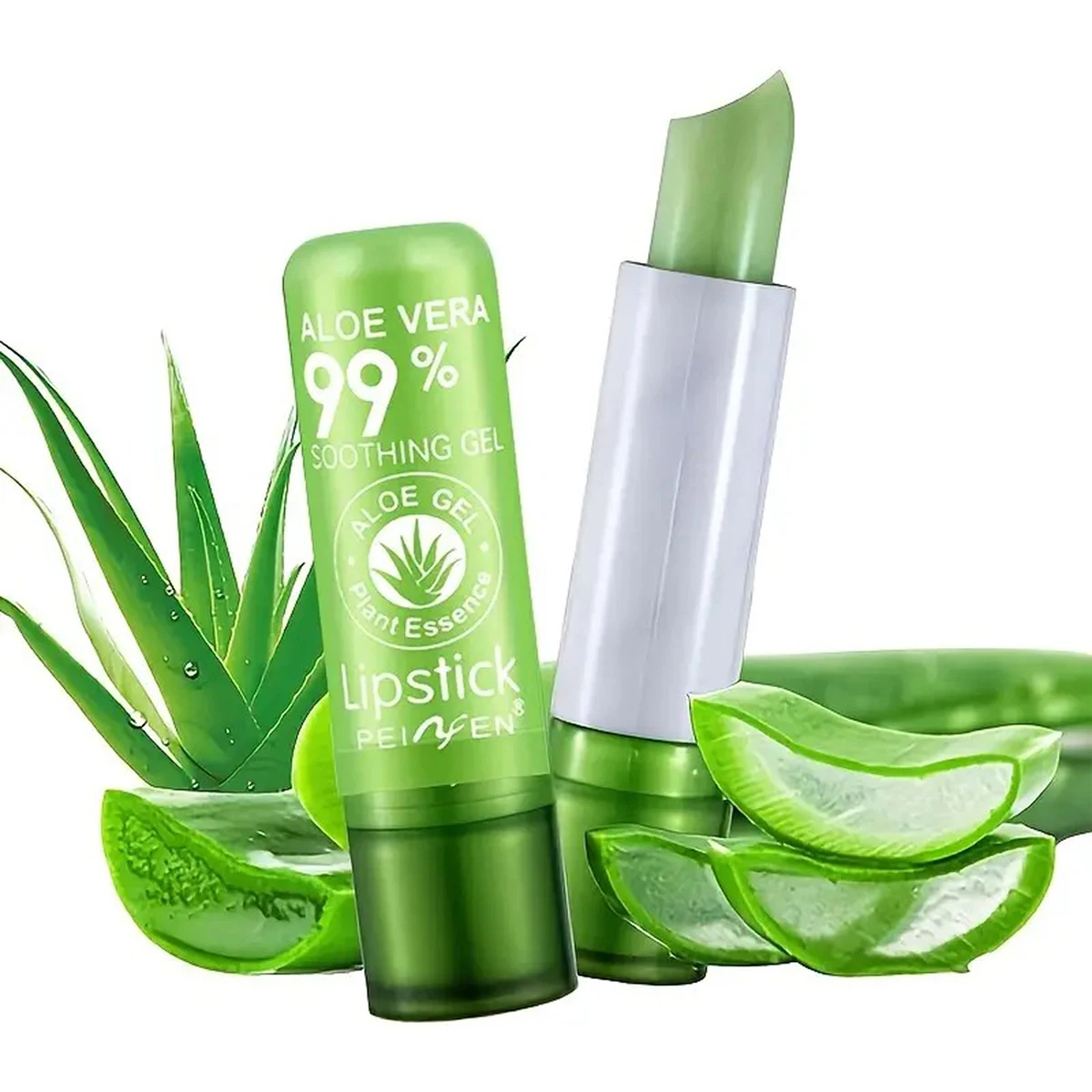 Lápiz labial 99% de Aloe Vera que cambia de Color, no se decolora fácilmente, l hidratante de larga duración