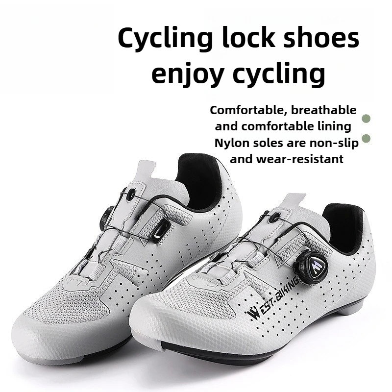 

Road mountain bike lock shoes professional cycling shoes rotating lock comfortable breathable cycling shoes cycling equipment