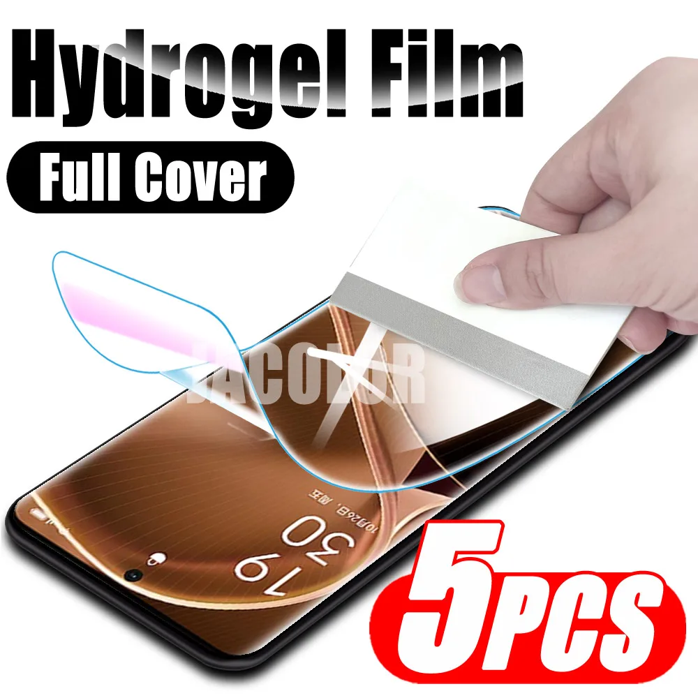 5PCS Safety Film For Oppo Find X6 X5 X3 X2 Pro Screen Gel Protector Hydrogel Film For FindX6 X6Pro X5Pro X 6 Hidrogel Not Glass