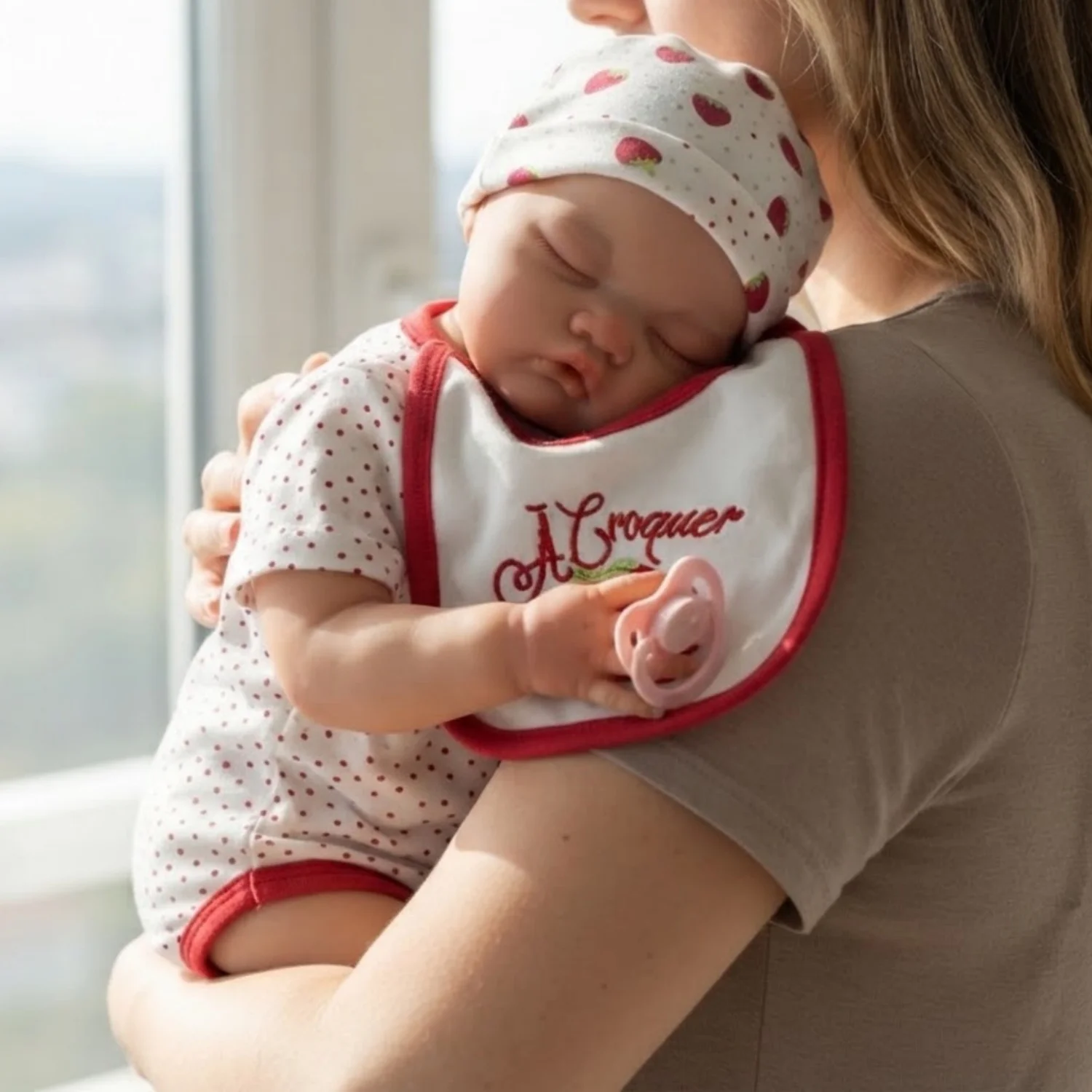 18 Inch Silicone Reborn Doll Anatomically Accurate Realistic Newborn‑Style Collectible Closed‑Eye Sleeping Design Ideal Toy Gift