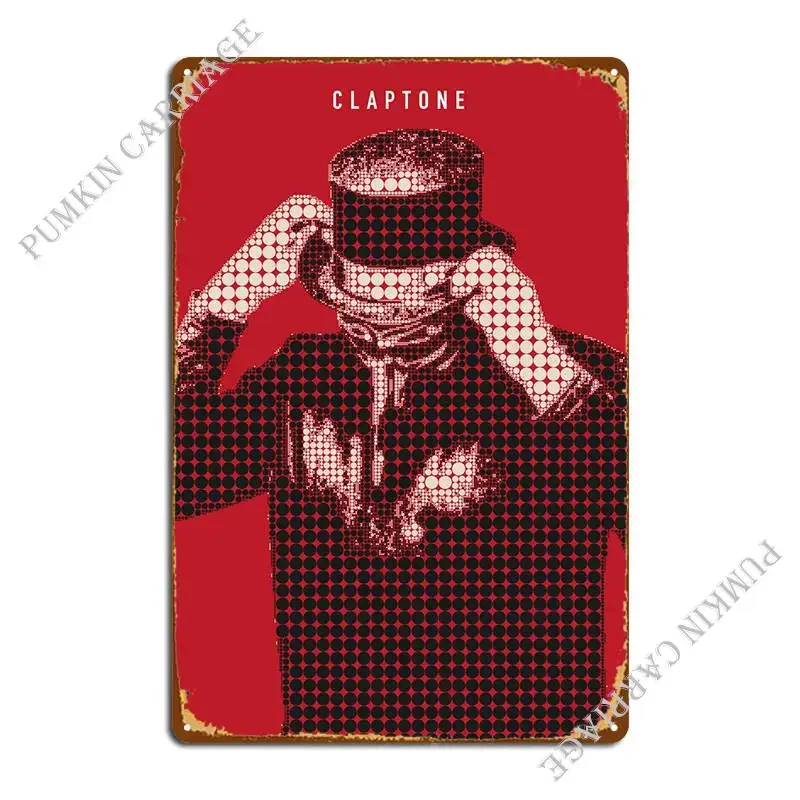 Claptone Metal Sign Rusty Wall Cave Living Room Wall Cave Tin Sign Poster