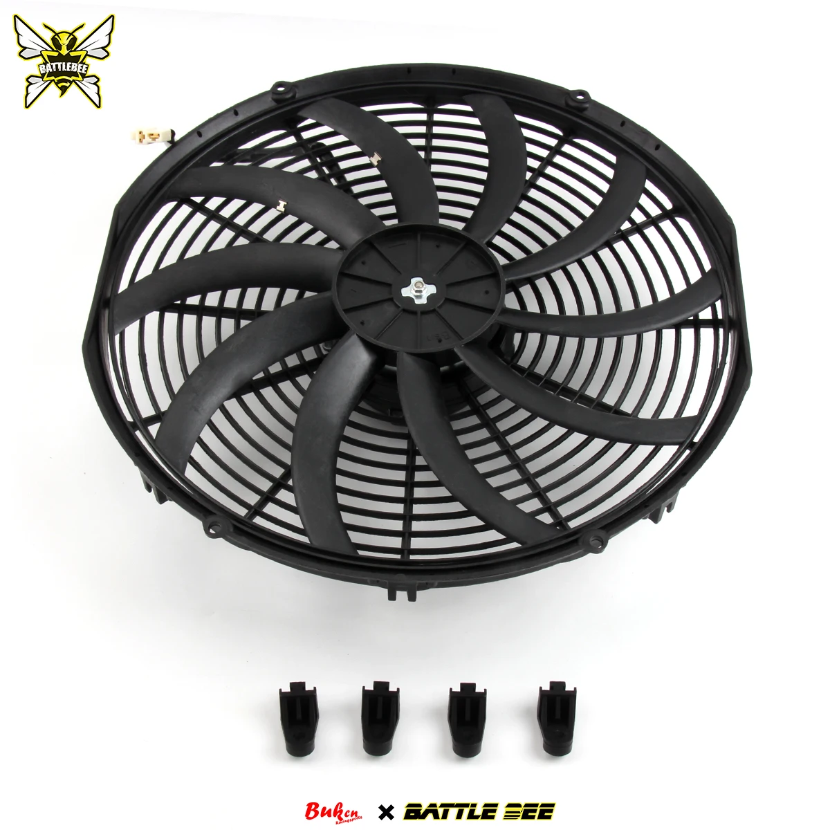 

16'' Push / Pull 12V 150W Electric Radiator Intercooler Slim Fan Engine Cooling System Racing Car Accessories 10 Blade
