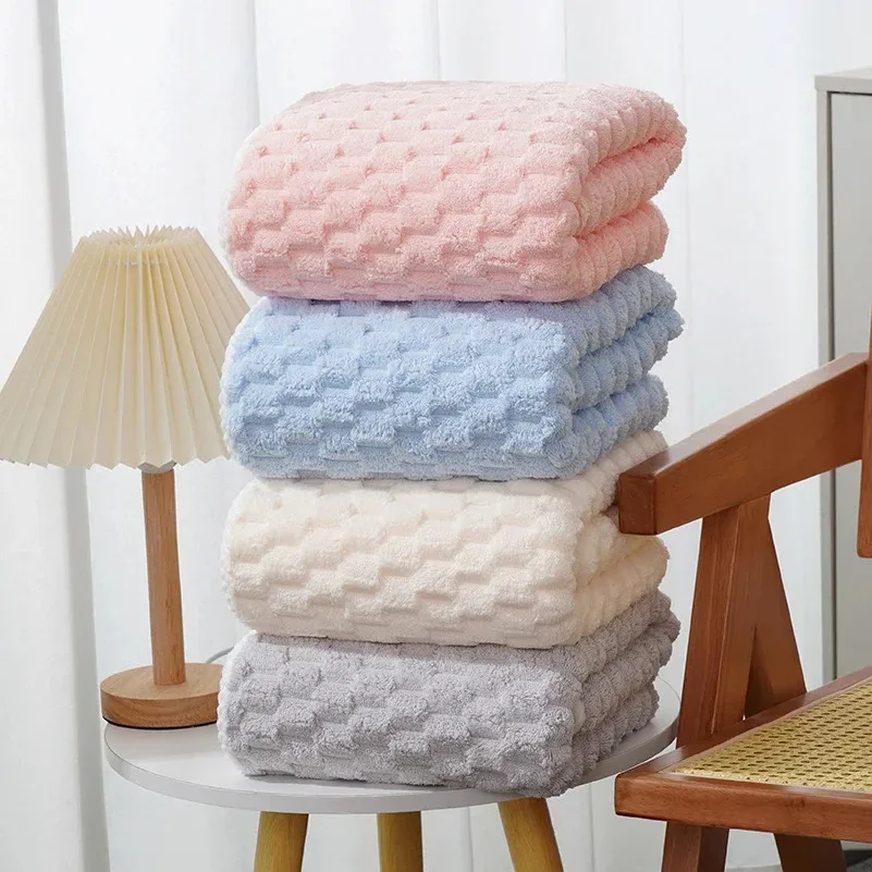 Coral Cloud Velvet Towel Thickened Bath Strong Water Absorption Microfiber Quick-drying Skin-friendly Face Wash Towel
