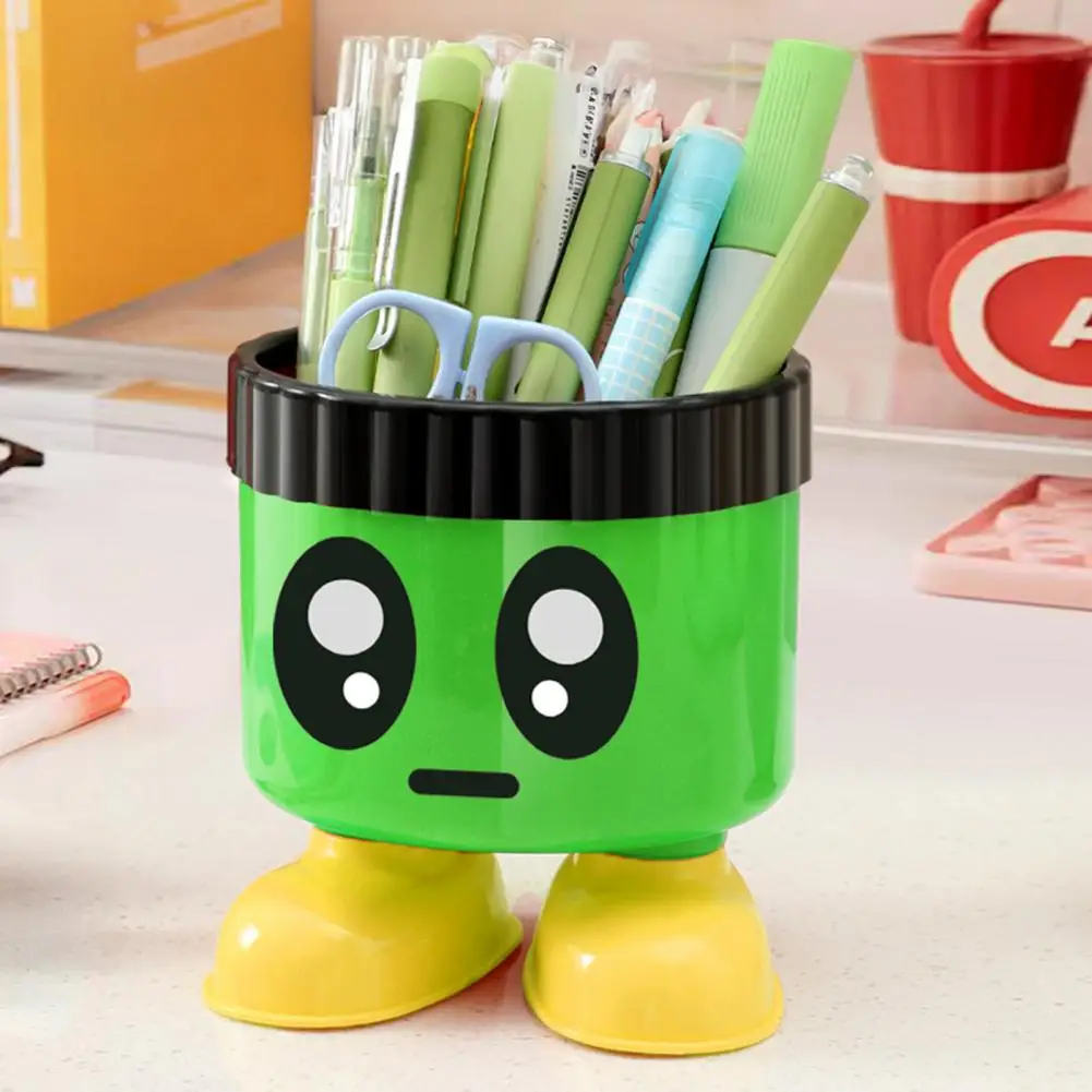 만화 연필 스탠드 사랑스러운 만화 펜 홀더 연필 디스펜서 세트 학교 사무용품 조직 교사를위한 귀여운