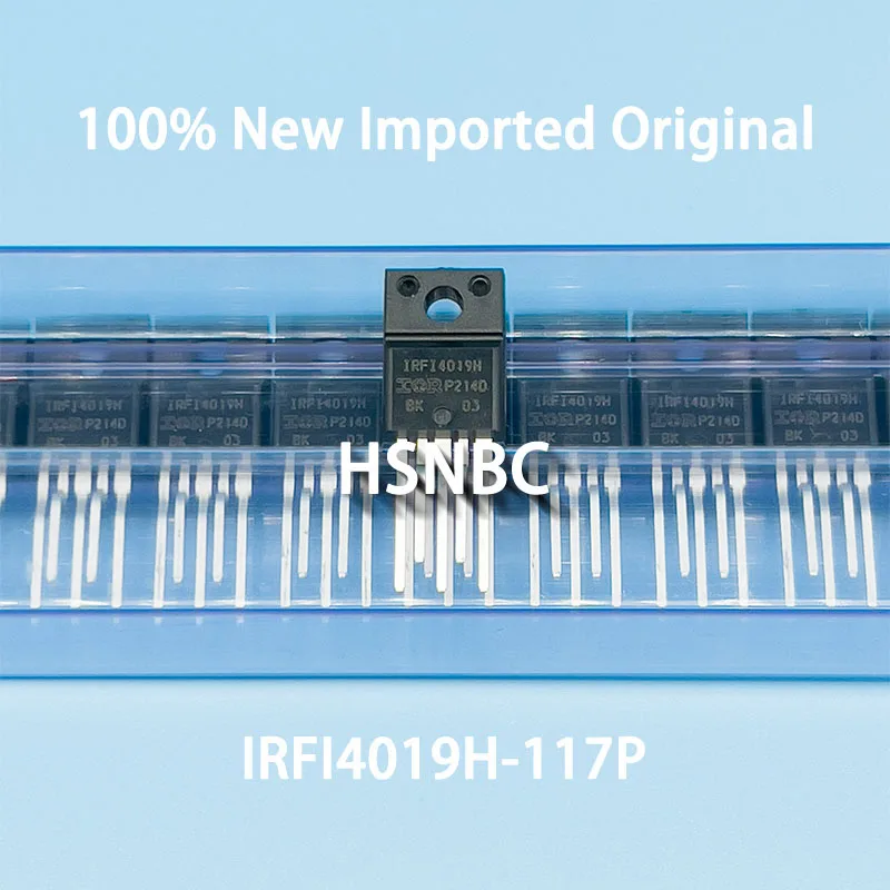 Transistor original do poder do N-canal, IRFI4019H-117P, IRFI4019H, TO-220F-5, 8.7A, 150V, MOSFET, 100% novo, importado, 10 PCes pelo lote