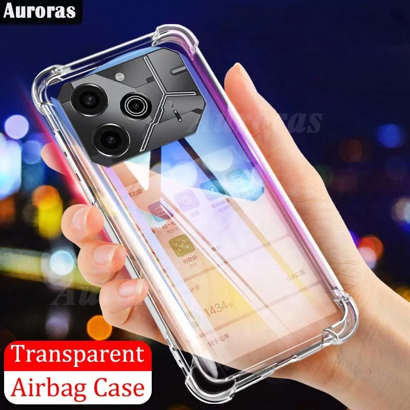 Auroras For Tecno Pova 6 Pro 5G Case Clear Airbag Corners Soft Shell For Tecno Pova6 Neo 4G Shockproof Back Cover