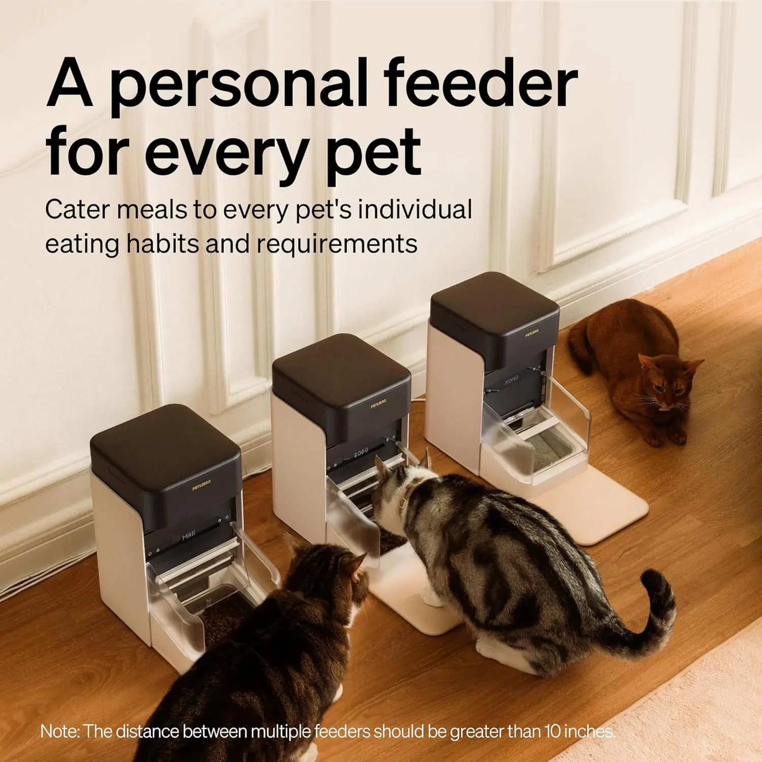 Upgraded RFID Automatic Cat Feeder, 5G Wi-Fi Automatic Pet Feeder, 3L Auto Cat Feeder App Control with Light Collar Tag, Tag Act