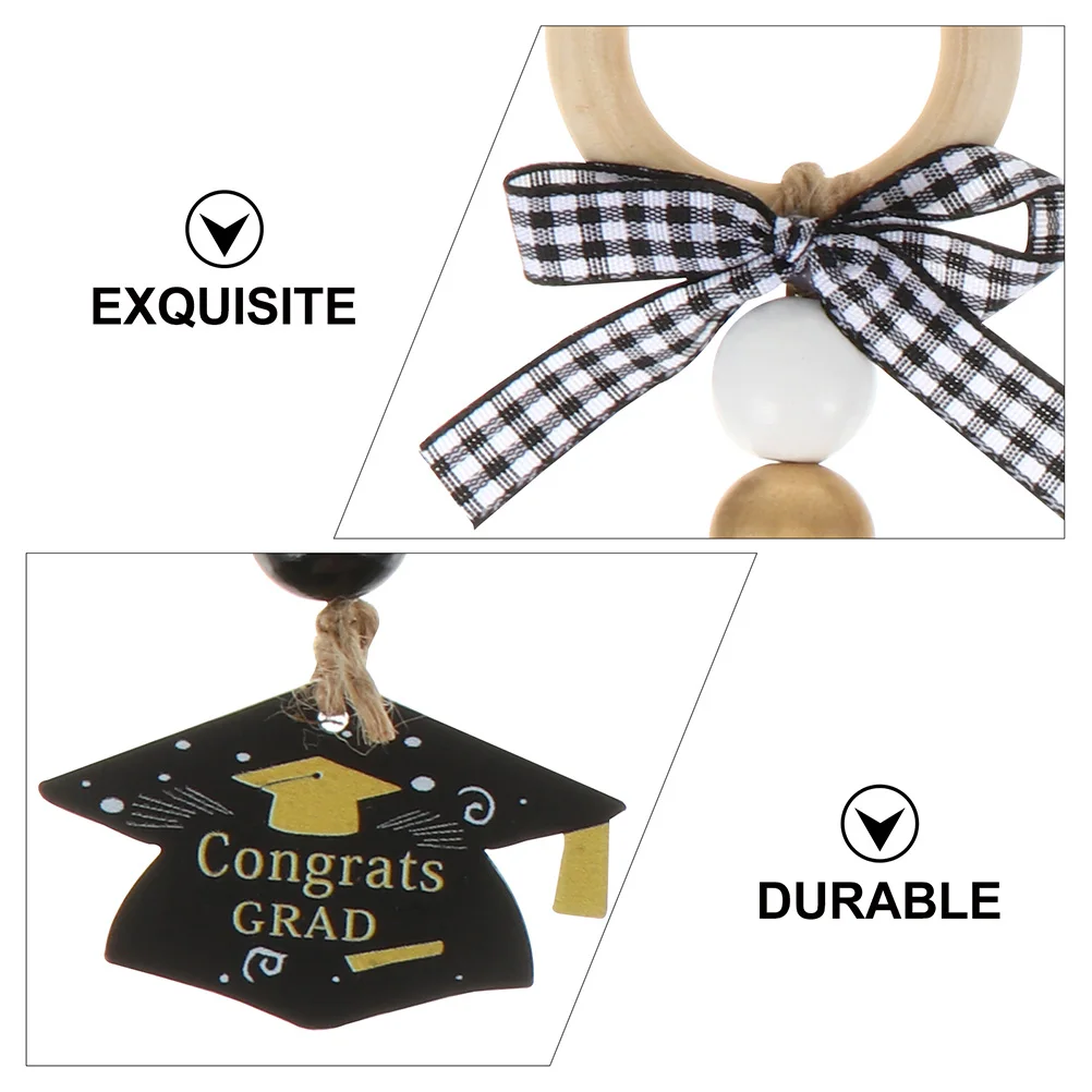 

Wooden Beads Tassel Garland Decor Fine Craft Beautiful Tassel Design Hanging Decoration for Home Graduation Party DIY Eco