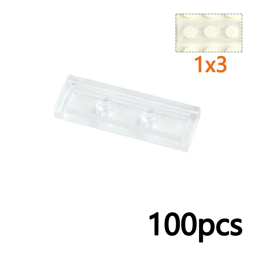 Dünner klarer Baustein moc transparent glatt 1x2 1x4 2x2 2x4 Ziegel montieren Figuren Straßen kind Spielzeug kompatibel 3070 3068