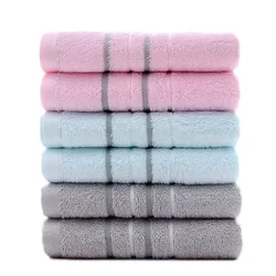 2/4 PCS Wholesale Bamboo Fiber Towel Sets Solid Thickening Small Hand Towel Children Bathroom Wash Face Towel 타월 Serviettes Pink