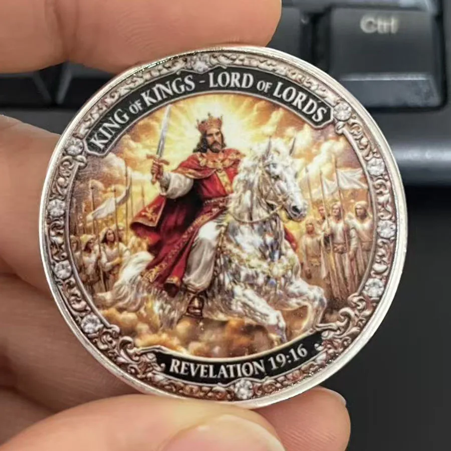 Christian King's Revelation Commemorative Coin Collection Coin Gift Cross