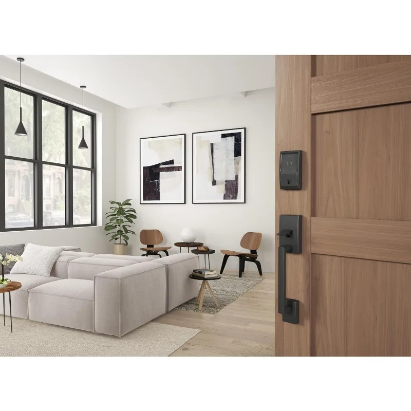 Unlock with Built-in WiFi and App Control, Easy InstallSmart Wi-Fi Lock for Front Door, Keyless Entry Deadbolt