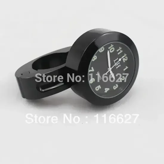 

BLACK 7/8" -1"UNIVERSAL WATERPROOF MOTORCYCLE BIKE HANDLEBAR MOUNT CLOCK For HARLEY CRUISER CHOPPER CUSTOM