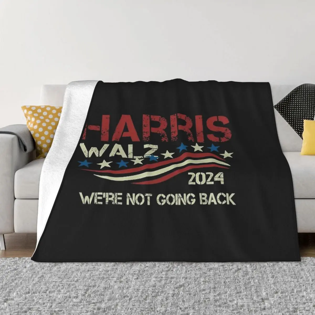 We're Not Going Back Harris Walz 2024 Four Seasons Universal Blanket Campsites Can Be Covered Mother's Day Gift