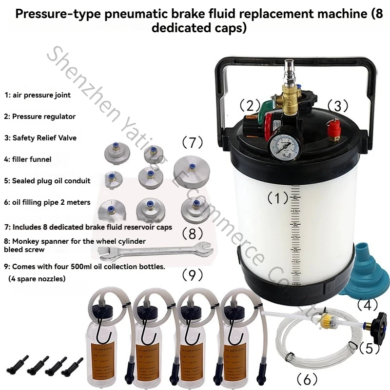 Compression Brake Fluid Changer Pneumatic Electric Brake Fluid Changer Automotive Four-wheel Synchronous Single Operation