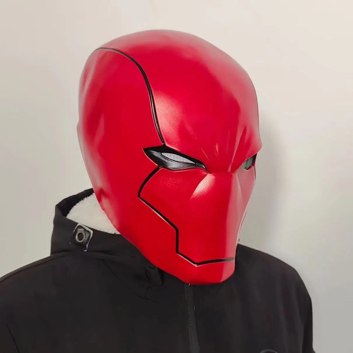 Vil Lain Red Hood Mask Costume pour hommes et femmes, ÉLiban sion de cosplay, Casque, Accessoire de fête du paupières du cimetière, Vêtements de sauna, Film