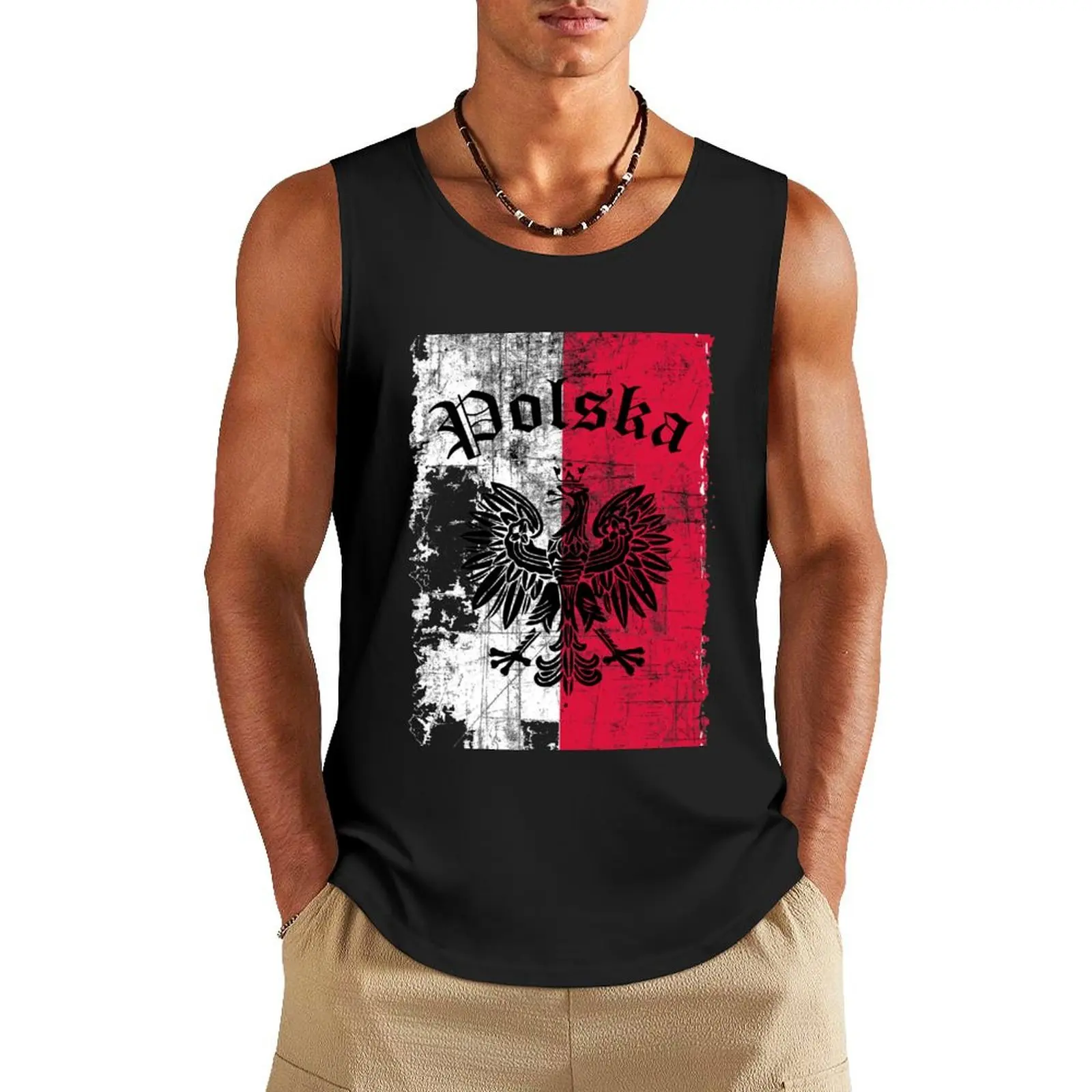 

Polska Tank Top Men's summer t-shirt Short sleeve Muscle fit