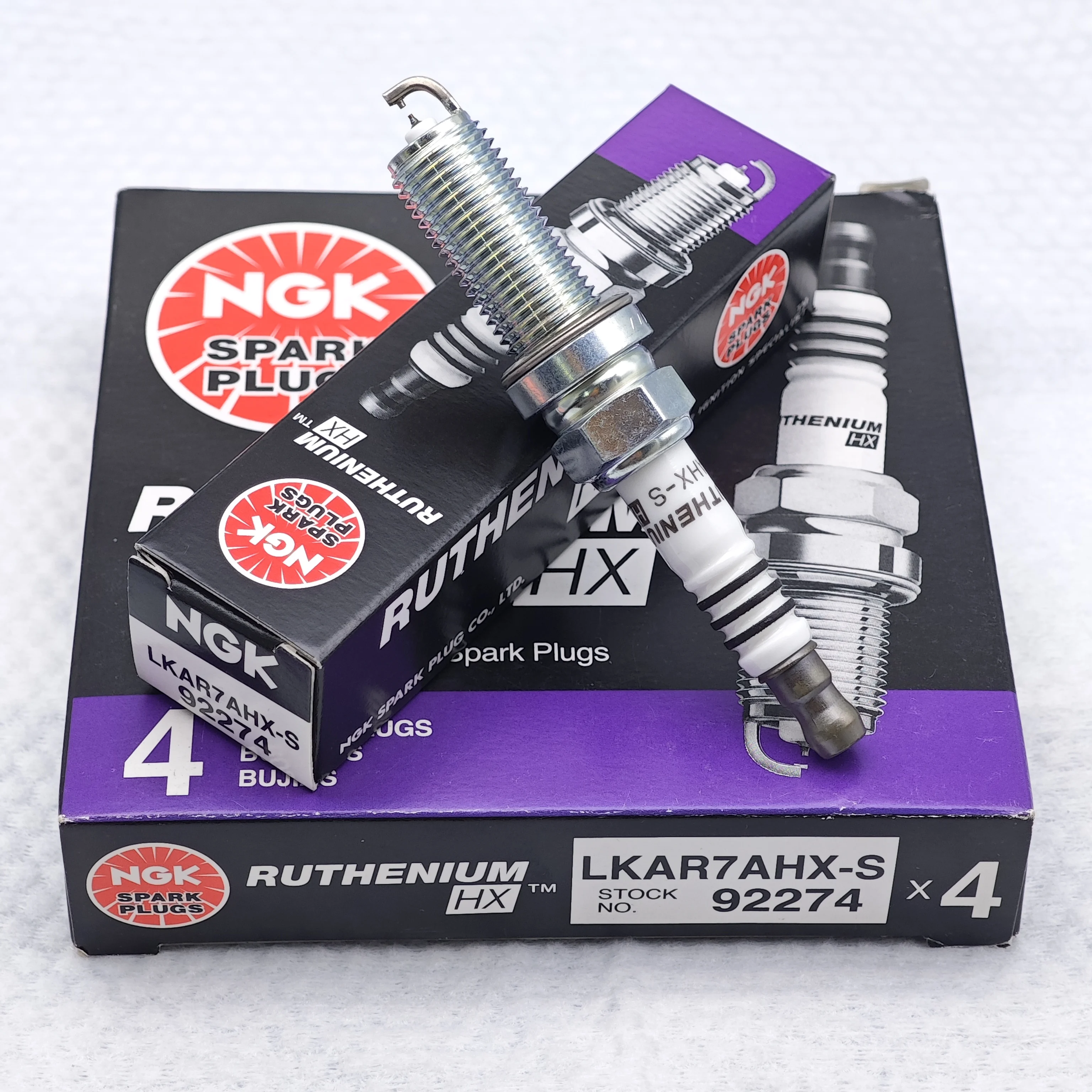 

4pcs NGK Ruthenium Spark Plug LKAR7AHX-S 92274