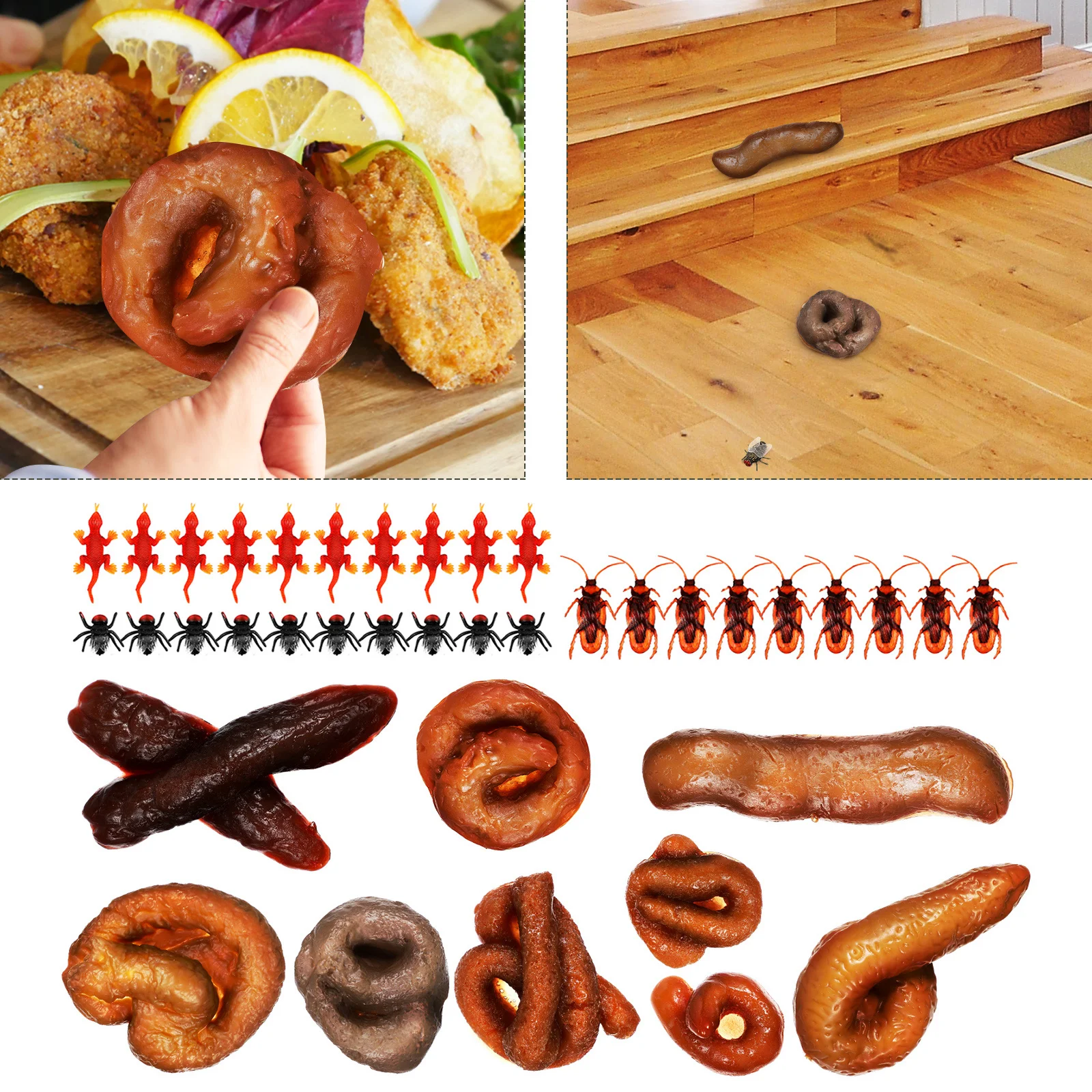 1 مجموعة وهمية أنبوب السحلية الذباب الصرصور المزحة الدعائم هالوين محاكاة البلاستيك واقعية ديكور الهدايا أنواع وهمية #4