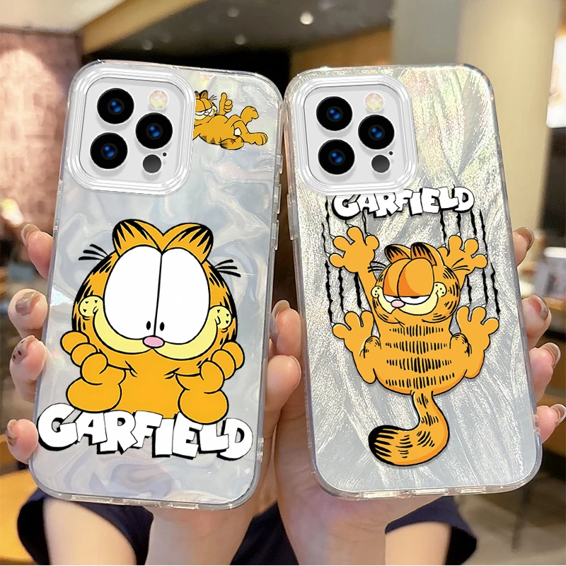 Funny Cute G-Garfields Cartoon Phone Case For iPhone 16 Pro Max Case 15 14 13 12 11 8 7 Pro Max Plus XS XR Hard Shockproof Cover