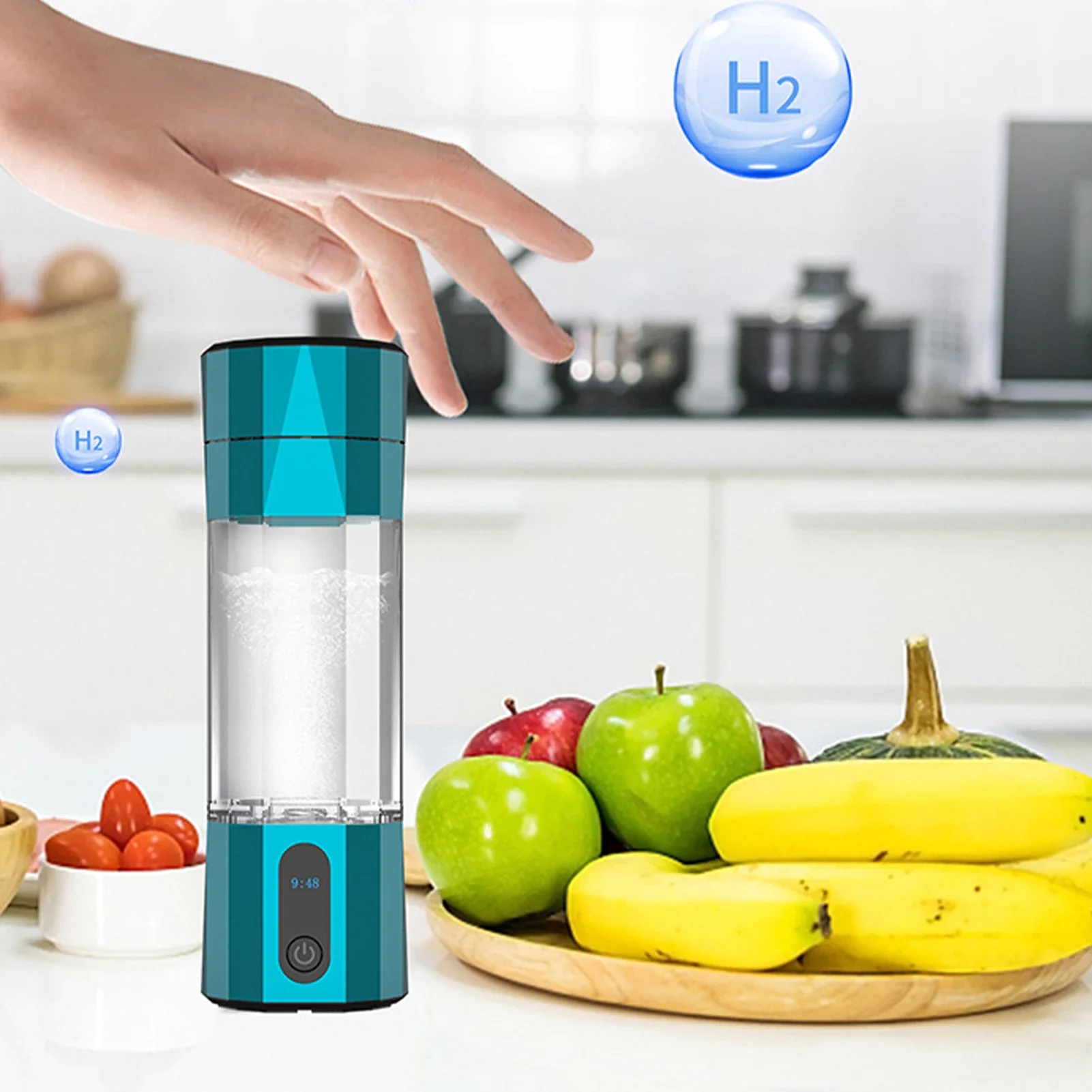 10000PPB Intelligent Hydrogen Rich Water Cup Filter, Hydrogen Water Bottle, Electrolytic Hydrogen Cup Generator