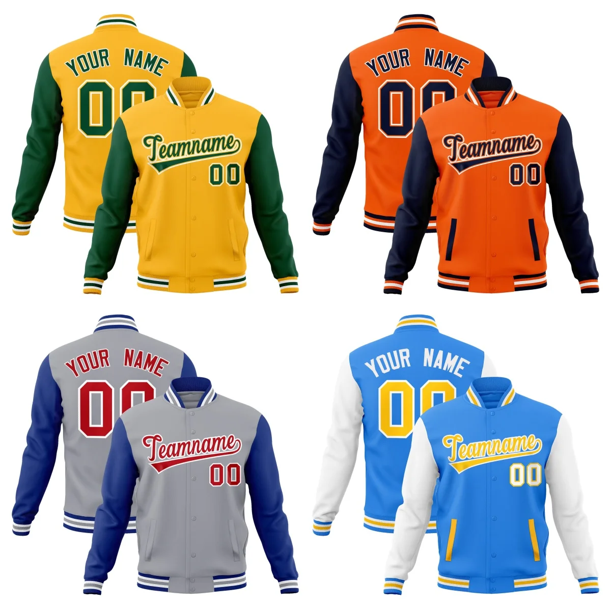 Letter Embroidery Jacket Creatively customize your LOGO Baseball Uniform Couple Casual Breathable College Coat