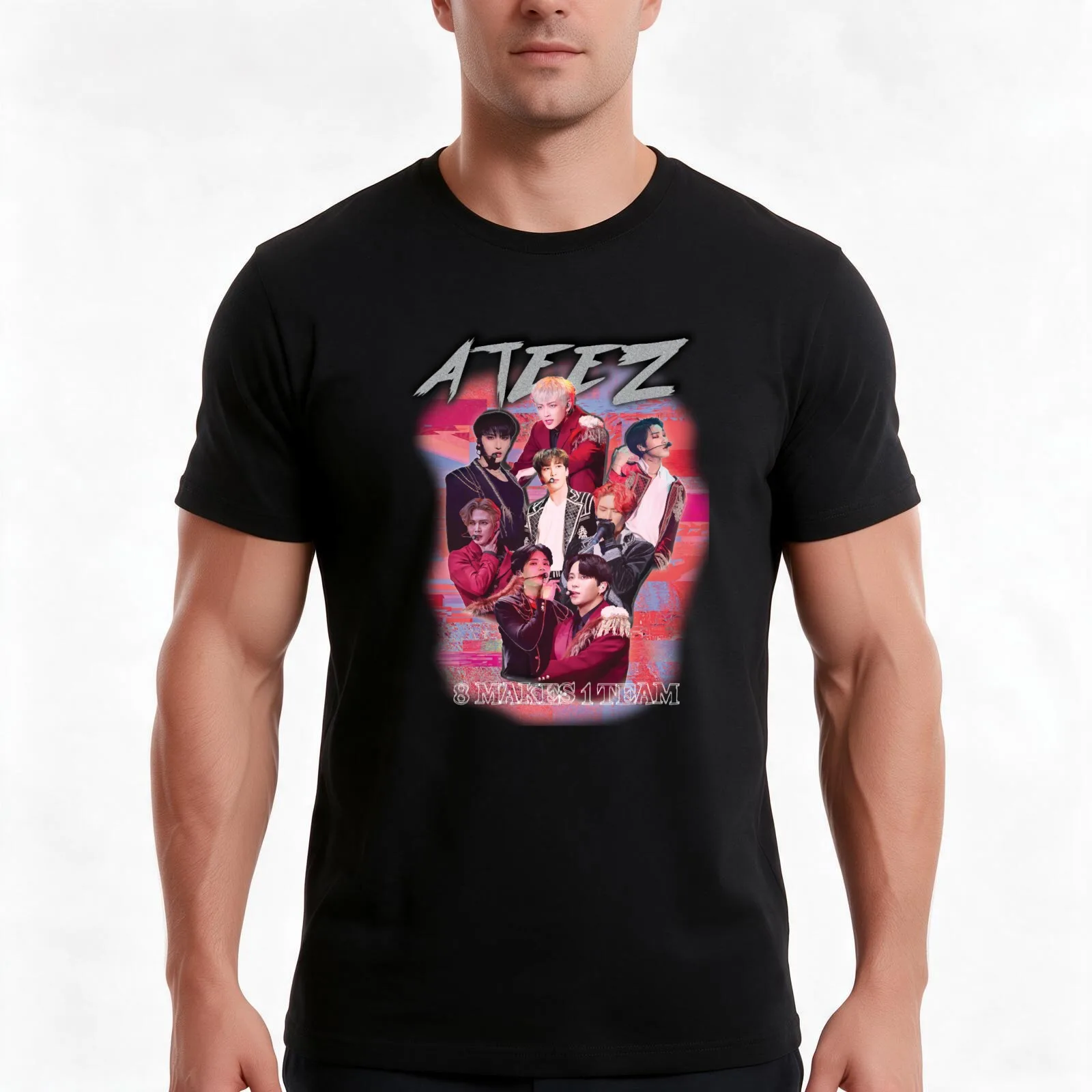 ATEEZ KPOP MERCH OLD RETRO KNOCK OFF INSPIRED MERCHANDISEPremium T-Shirt Summer Casual Cotton Tee Oversized Streetwear Tops