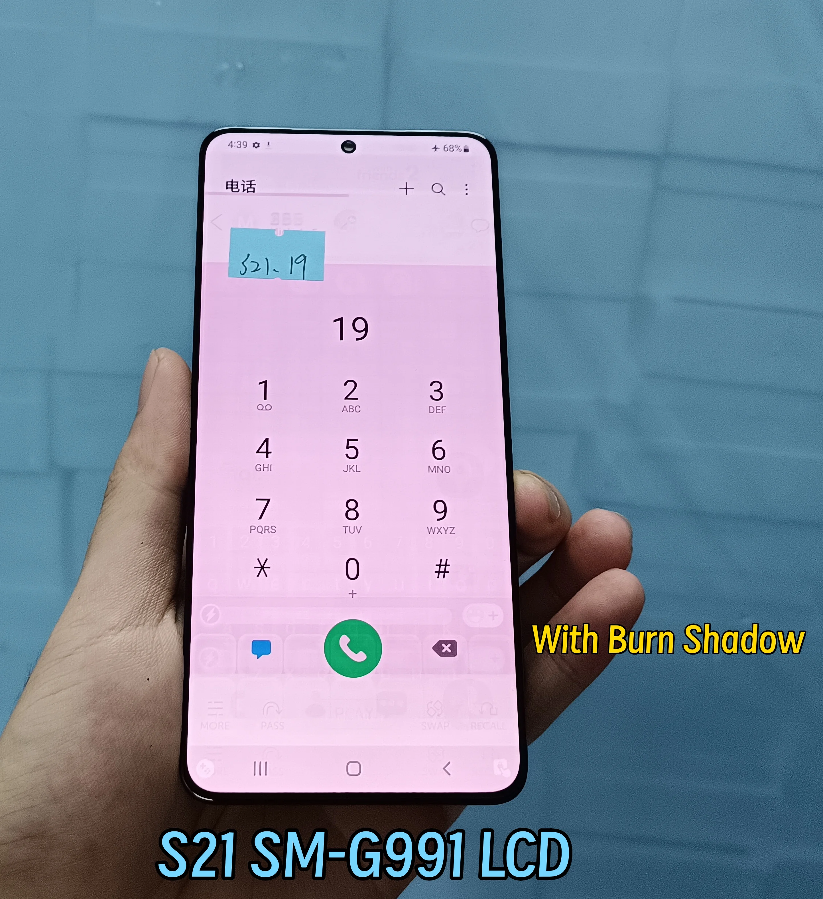 AMOLED  LCD With defects For SAMSUNG Galaxy S21 5g LCD SM-G991B SM-G991U Display Touch Screen Digitizer Assembly Replacement