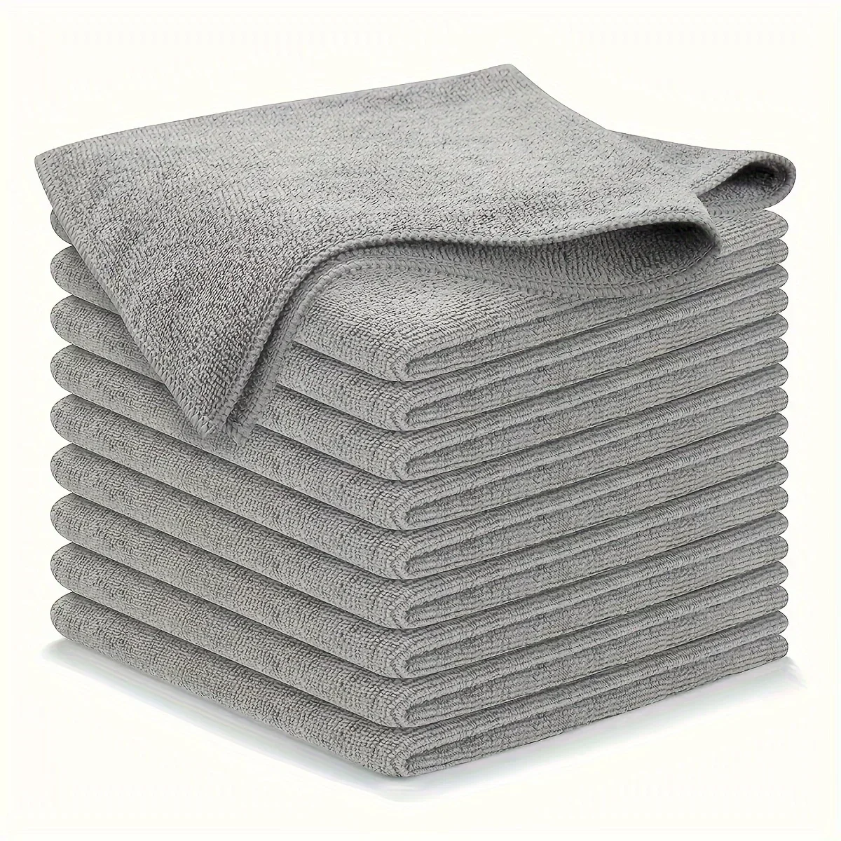 Ultra-fine Fiber Kitchen Towel, Light Gray Cleaning Cloth Set, Absorbent, Soft and Stain Removal Cloth, 5 PCs, 10 PCs, 20PCs