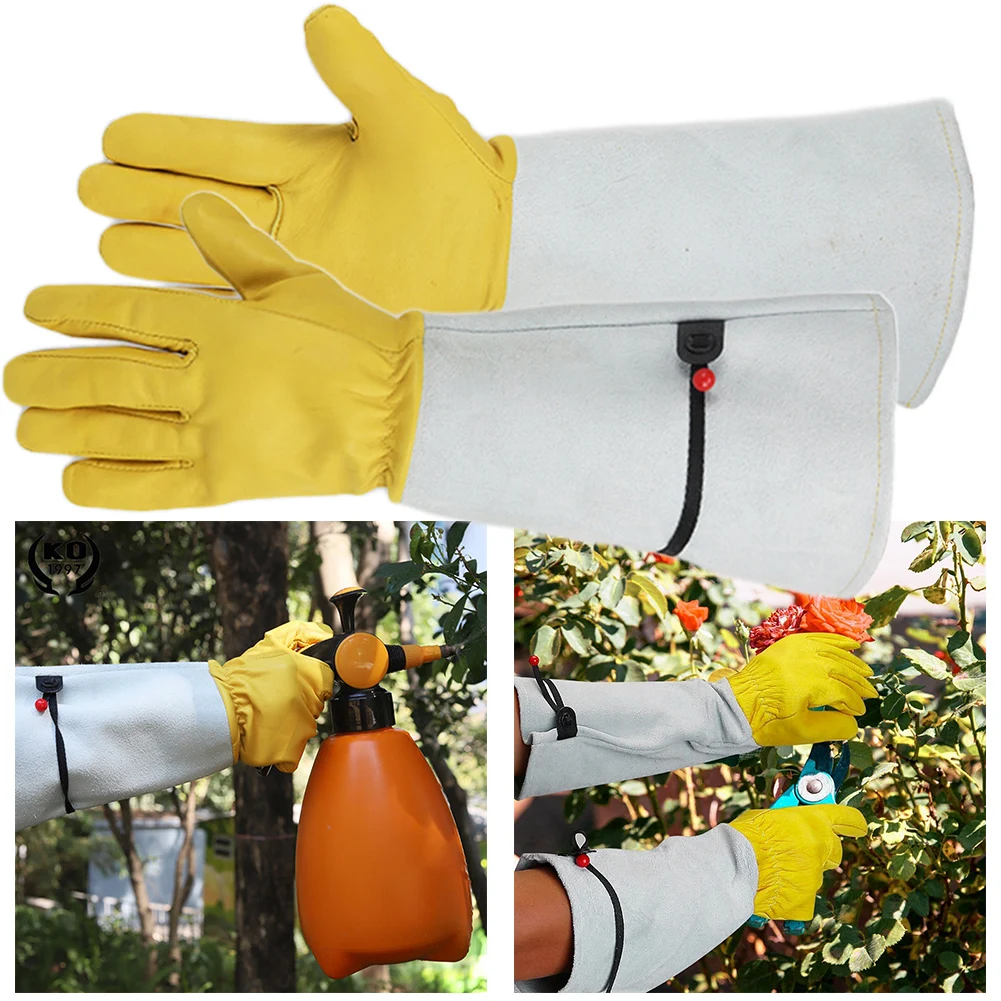 

1 Pair Rose Pruning Gloves Gardening Thorn Proof Garden Long Gloves Forearm 18*11.5cm 19*12cm L 20*12.5cm Garden Pruning