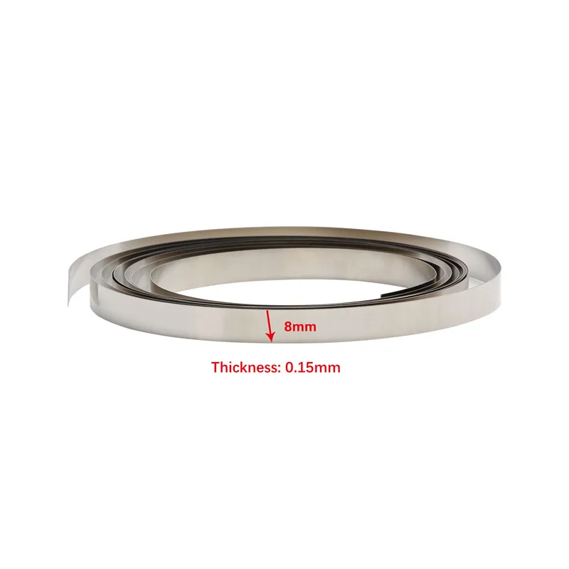 2M Pure Nickel Strip Tape 8mm x 0.1/0.12/0.15 For Li 18650 Battery Spot Welding Compatible For Spot Welder Machine