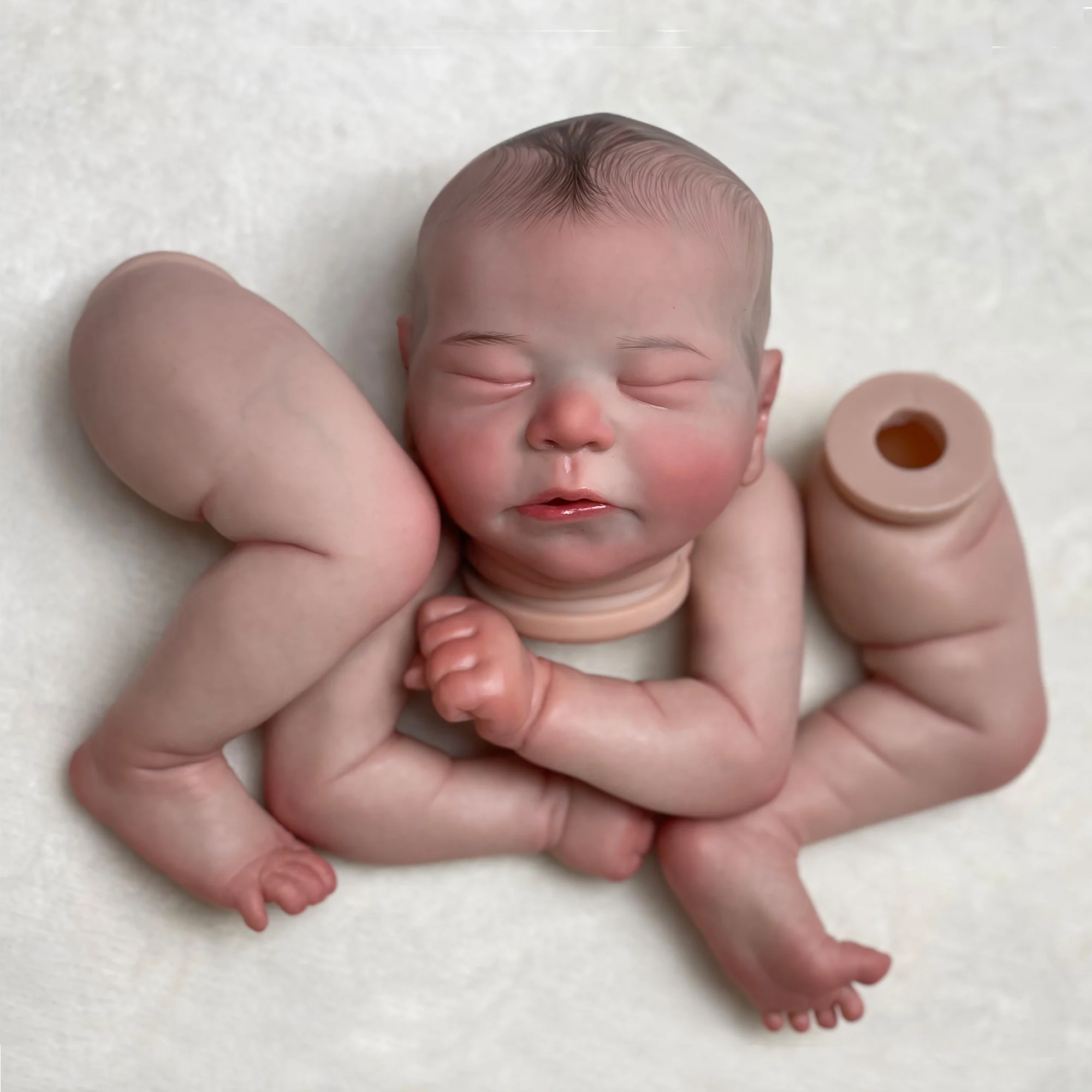 Reborn Bebe Kits 20-22 Inch Chase Lovely Artist Oil Painted New Arrival Reborn Baby Doll Kits Sleeping Face sin pintar