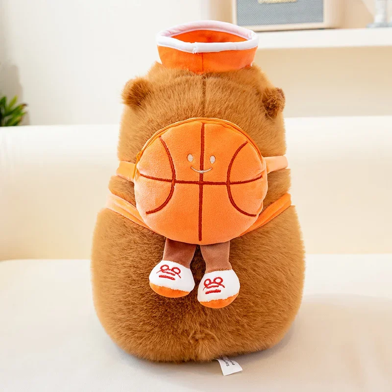 26/35/50 cm Cartoon Capybara Plüsch Spielzeug Basketball Rucksack Capybara Stofftier Capybara Plüschtiere Schöne Puppe Geschenke mädchen