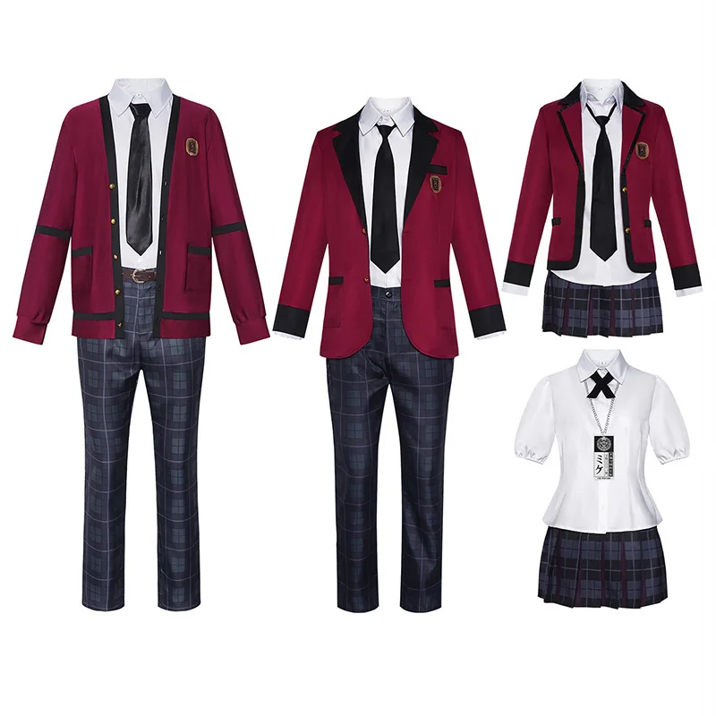 Jabami Yumeko Meari Saotome Ryota Suzui Косплей Kakegurui Костюм Компульсивный игрок Школьная форма Хэллоуин Ролевые костюмы Jabami Yumeko Meari Saotome Ryota Suzui Косплей Kakegurui Костюм Компульсивный игрок Школьная форма Хэллоуин Ролевые костюмы
