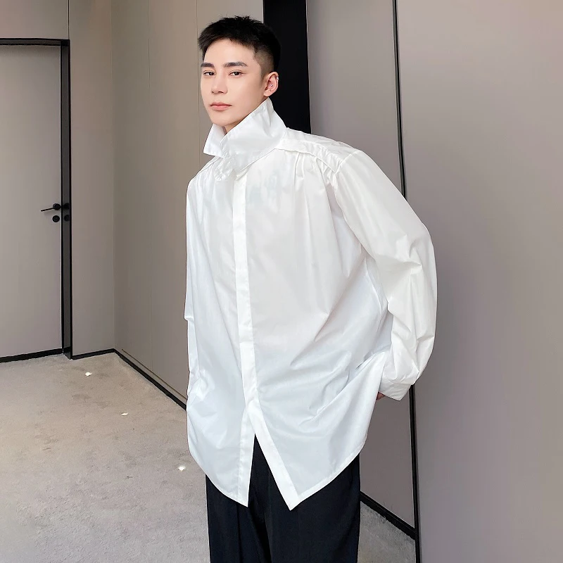 Luzhen Effen Kleur Elegante Lange Mouwen Shirts Hoge Kwaliteit Straat Originele 2024 Nieuwe Koreaanse Stand Nek Mode Tops Lz1931